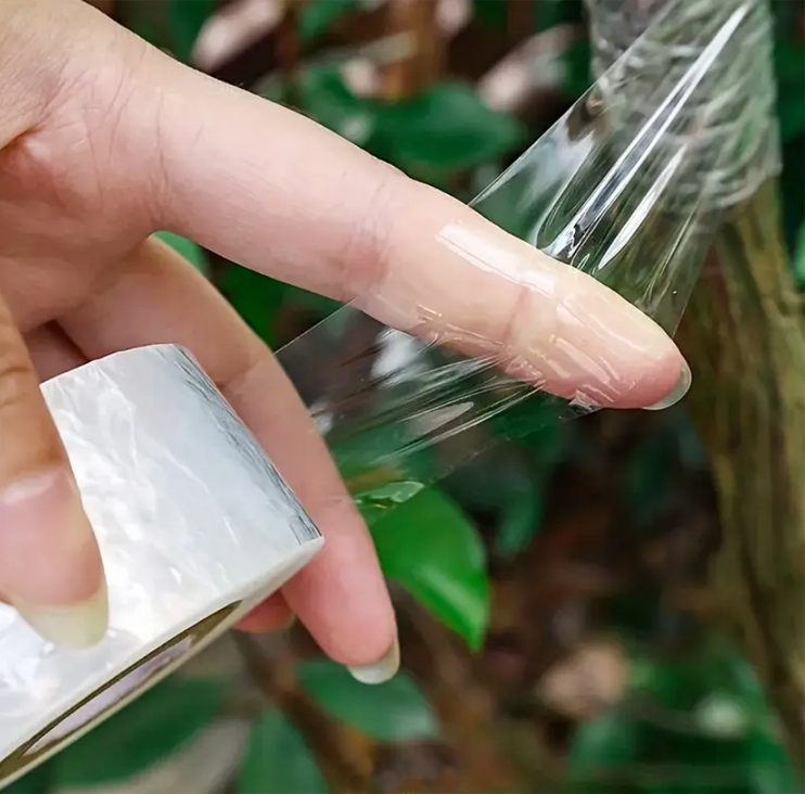 Membrane for plant grafting, Läbipaistev teip taimede pookimiseks, Тонкая плёнка для садовых прививок 
